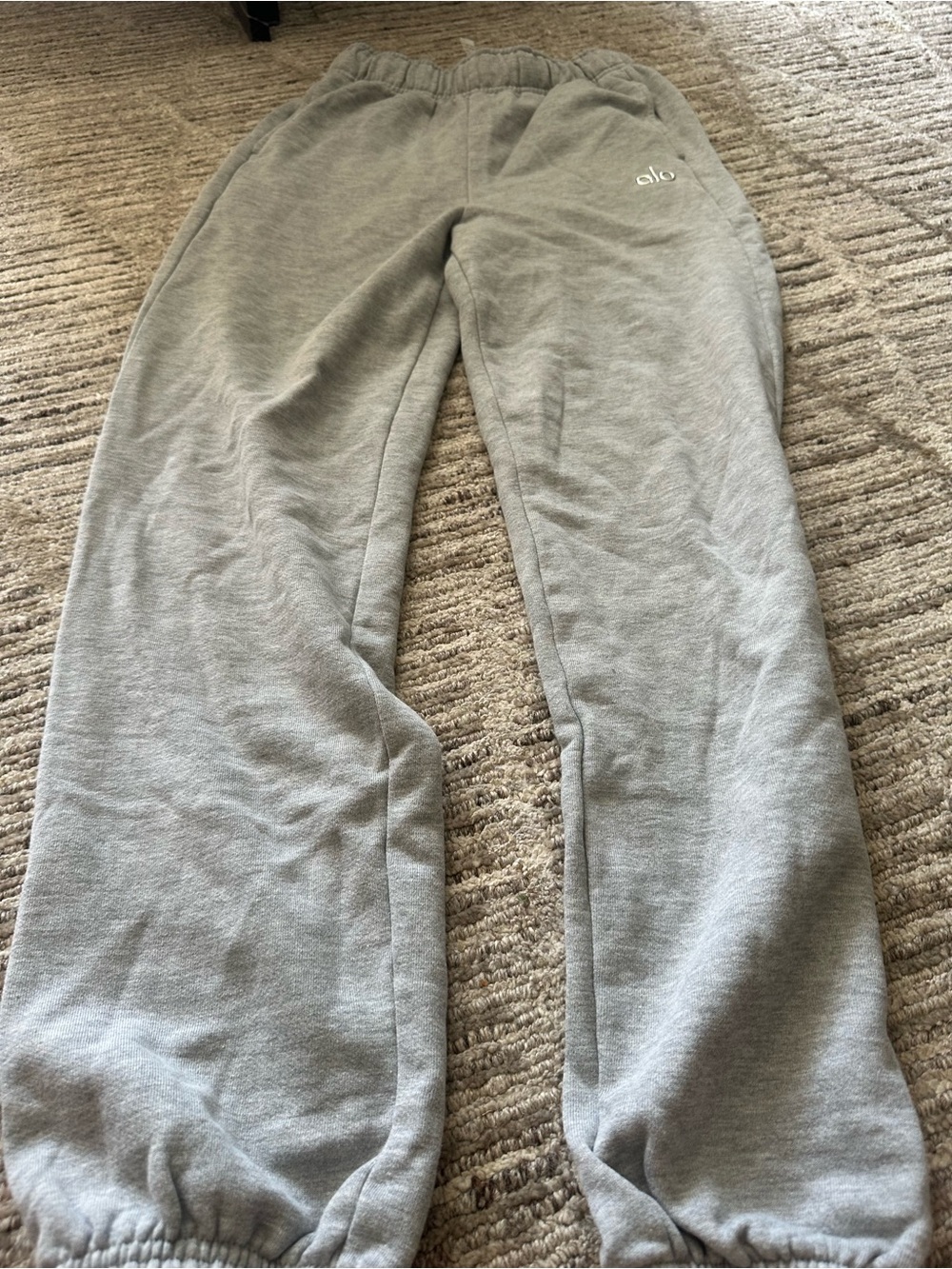 ALO Yoga Light Gray Kids Sweatpants - Cozy Jogger Bottoms